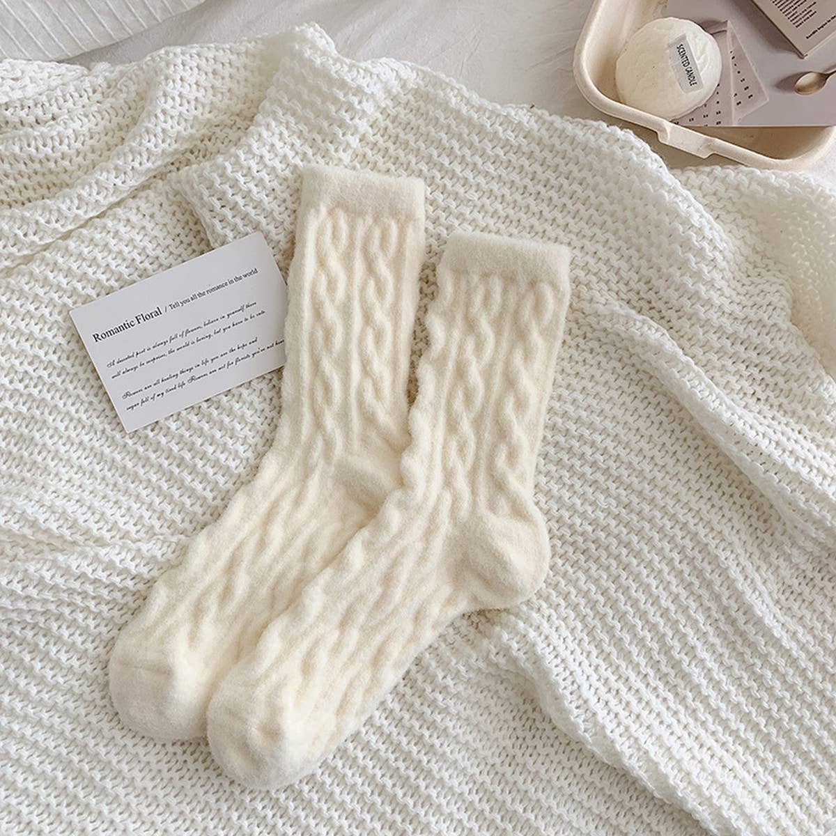 Cozy Thick Plush Hemp-Knit Socks