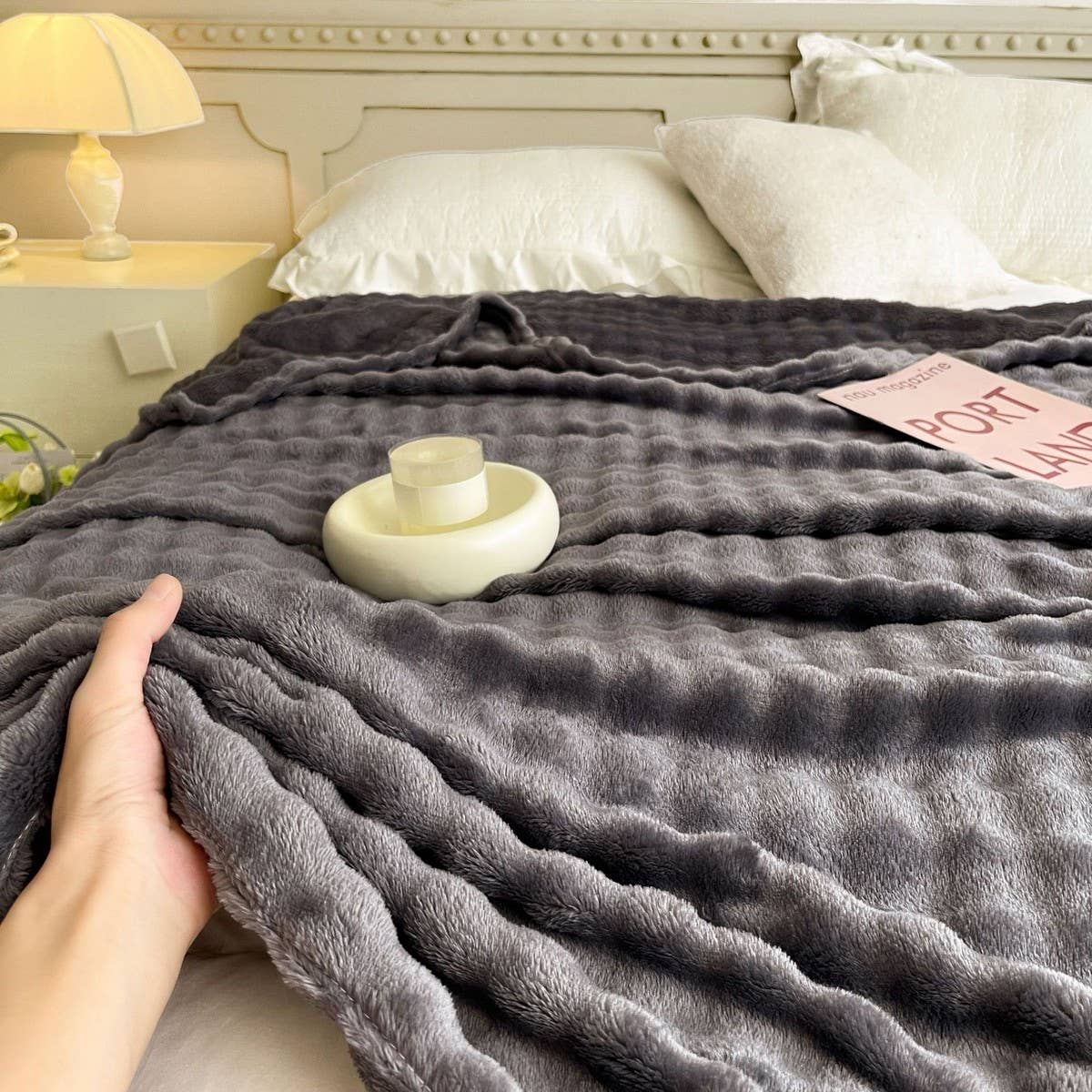 Double-Sided Flannel Coral Fleece Blanket