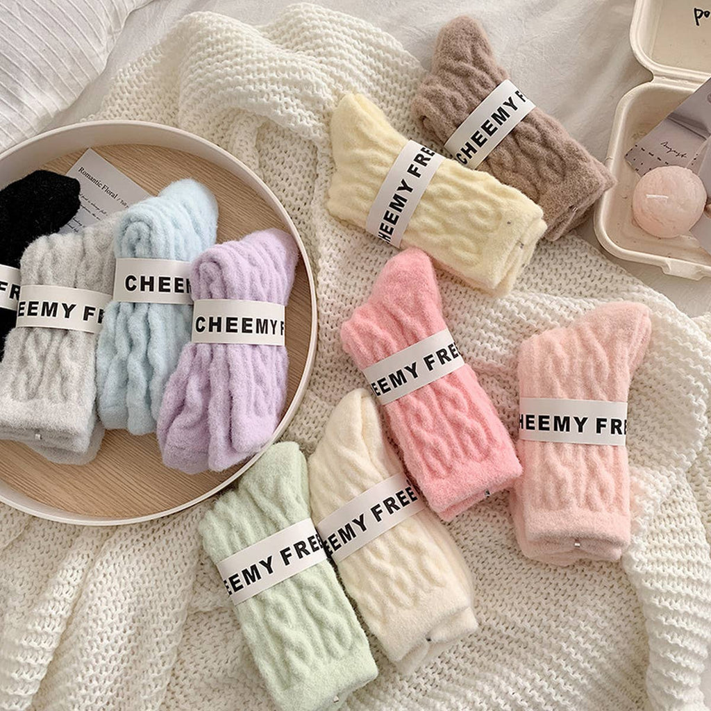 Cozy Thick Plush Hemp-Knit Socks