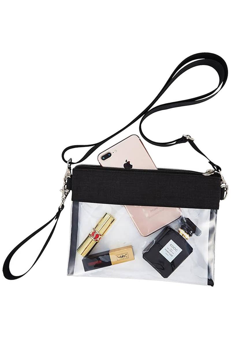 Transparent Clear Durable Pvc Crossbody Clutch Bag
