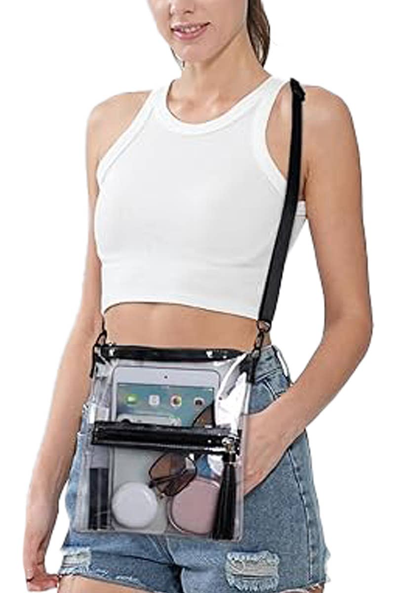Durable Clear Pvc Crossbody Purse Pouch Bag