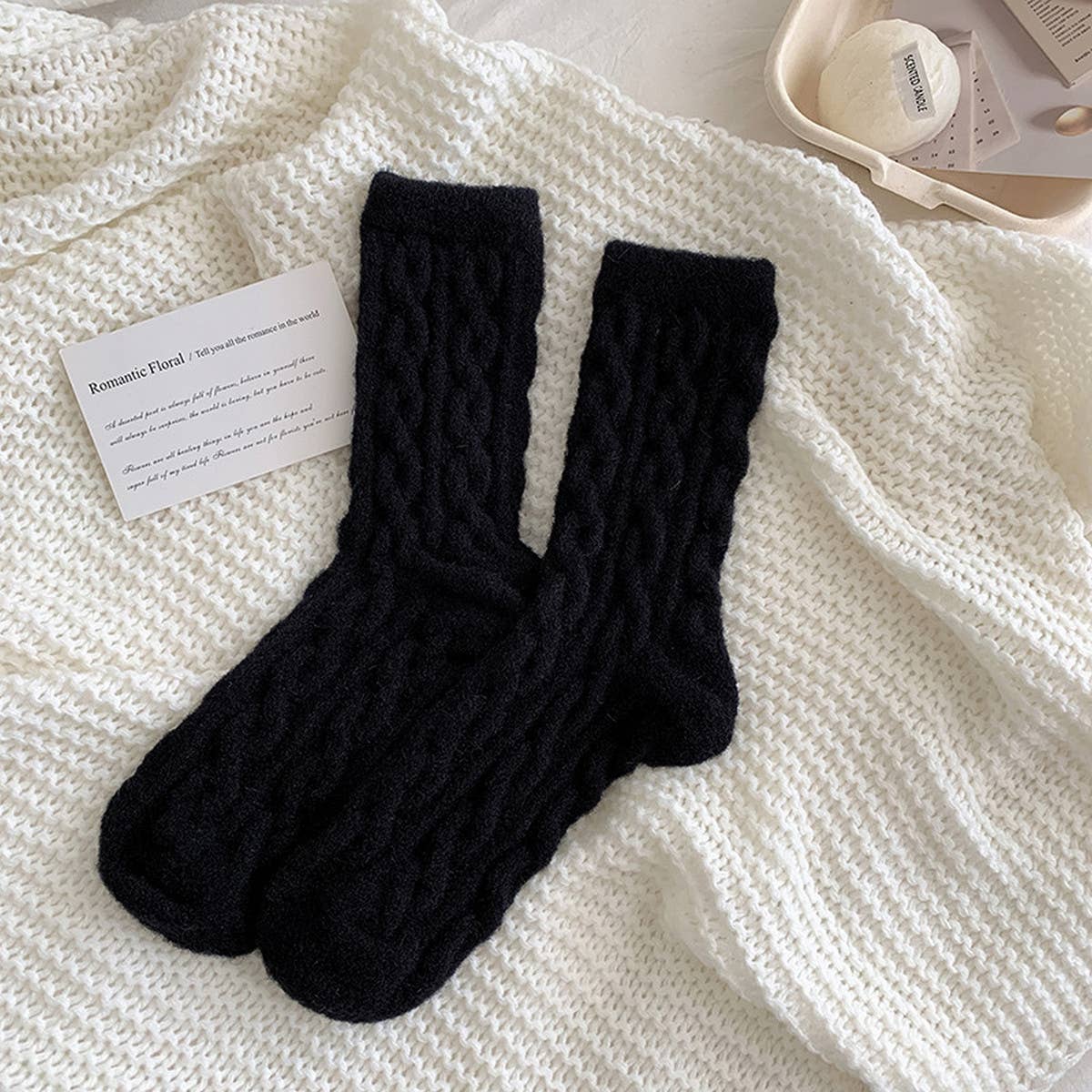 Cozy Thick Plush Hemp-Knit Socks
