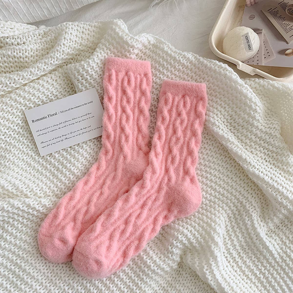 Cozy Thick Plush Hemp-Knit Socks