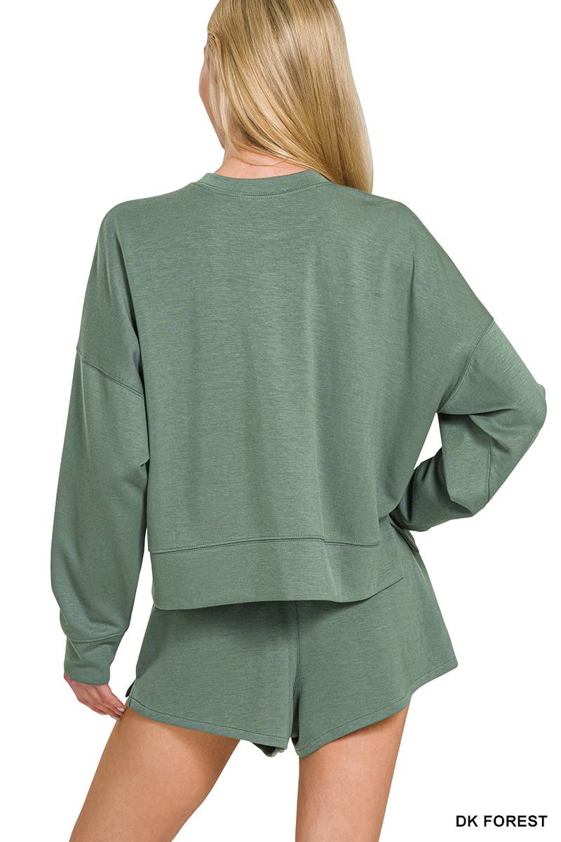Scuba Long Sleeve Sweatshirts And Shorts Set