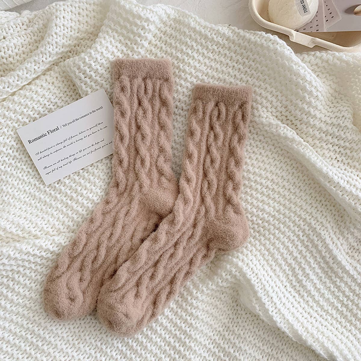 Cozy Thick Plush Hemp-Knit Socks