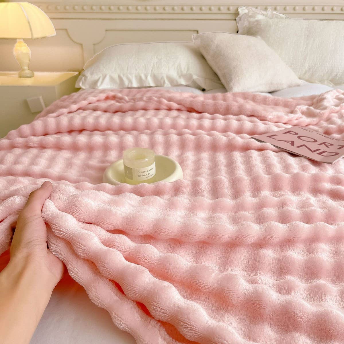 Double-Sided Flannel Coral Fleece Blanket