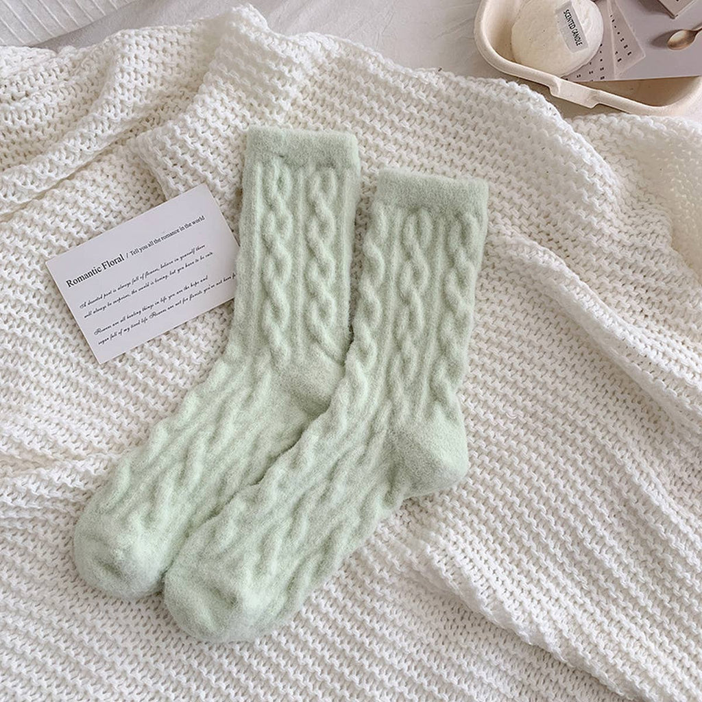 Cozy Thick Plush Hemp-Knit Socks