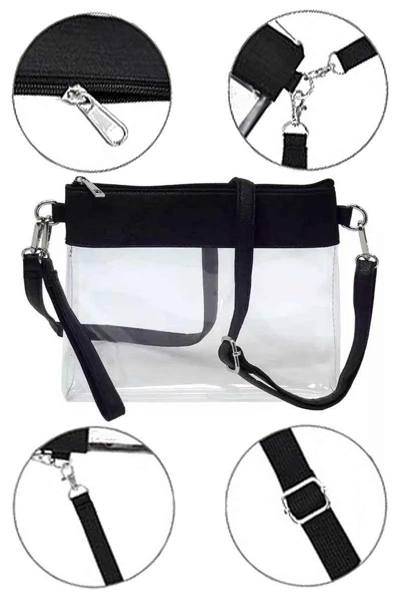 Transparent Clear Durable Pvc Crossbody Clutch Bag