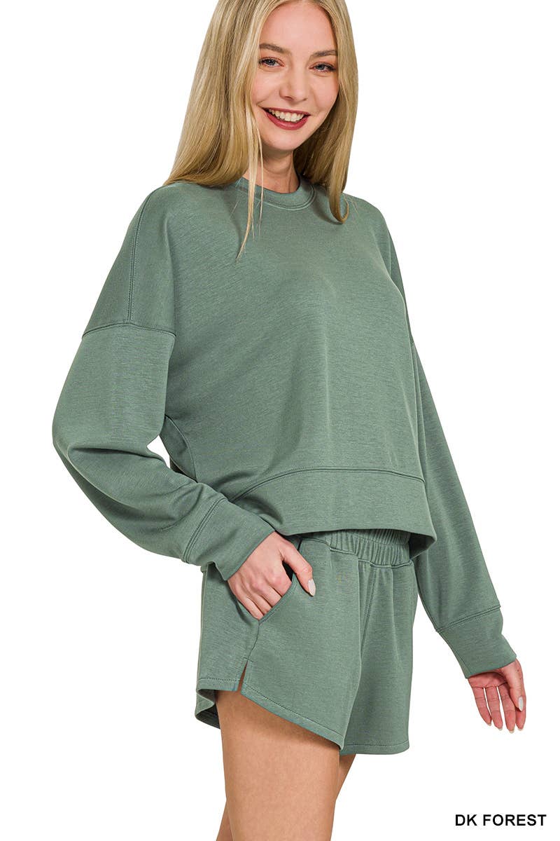 Scuba Long Sleeve Sweatshirts And Shorts Set