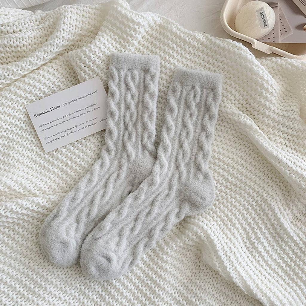 Cozy Thick Plush Hemp-Knit Socks