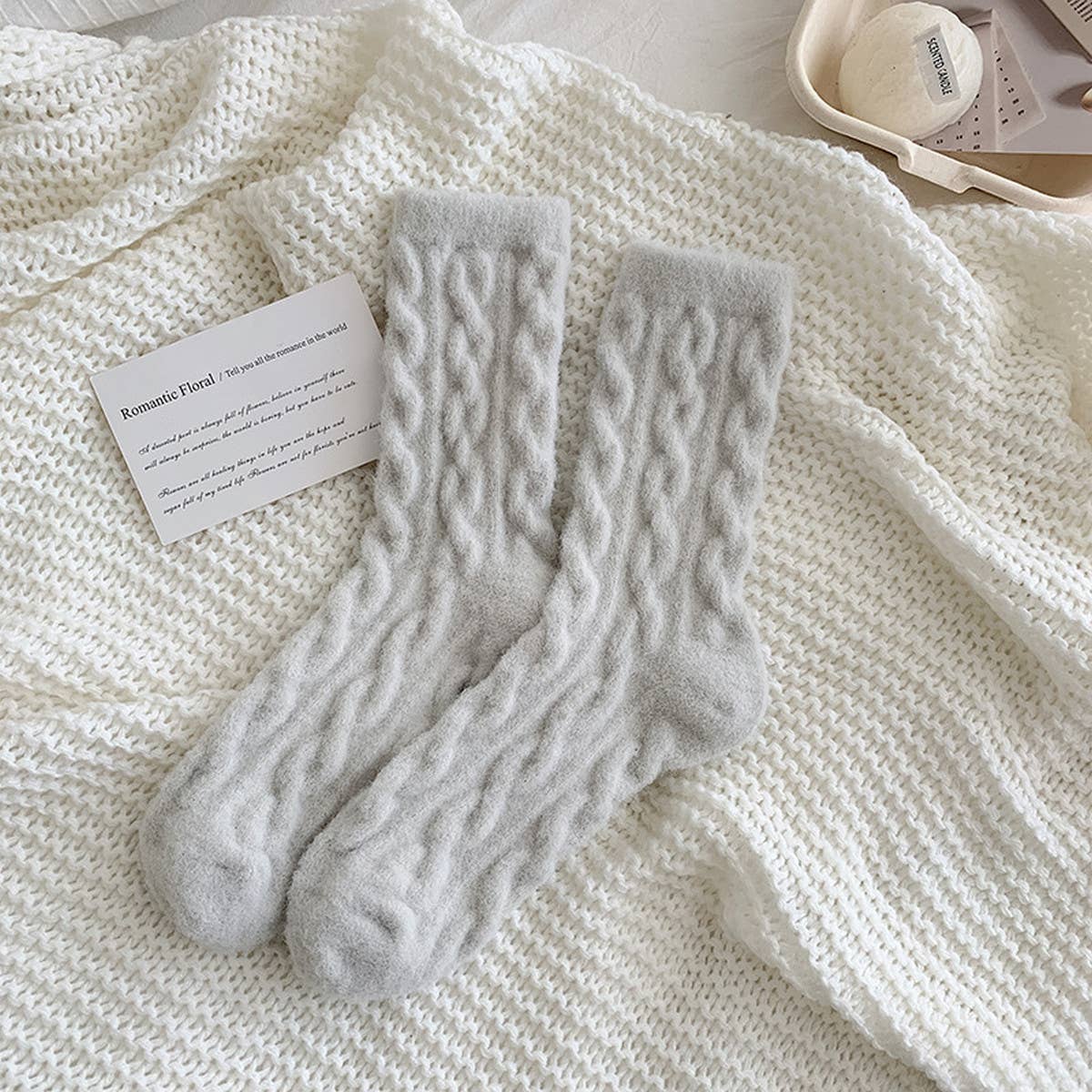 Cozy Thick Plush Hemp-Knit Socks
