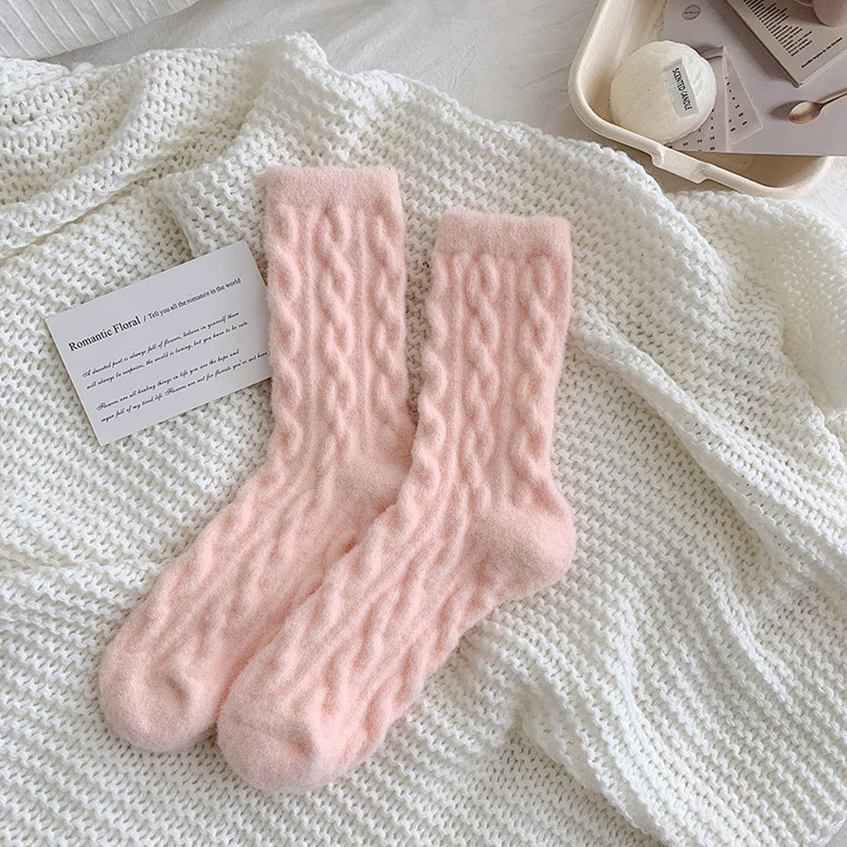Cozy Thick Plush Hemp-Knit Socks