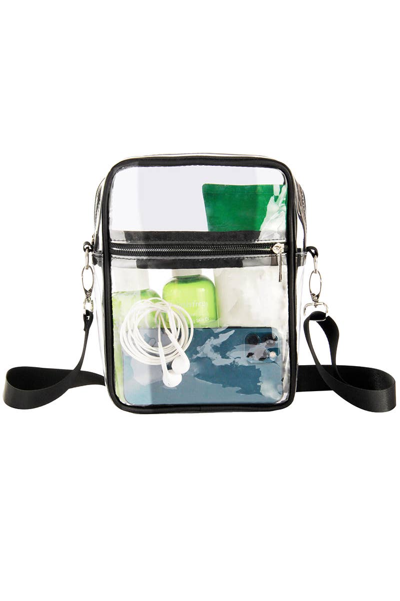 Large Transparent Clear Durable Pvc Messenger Bag