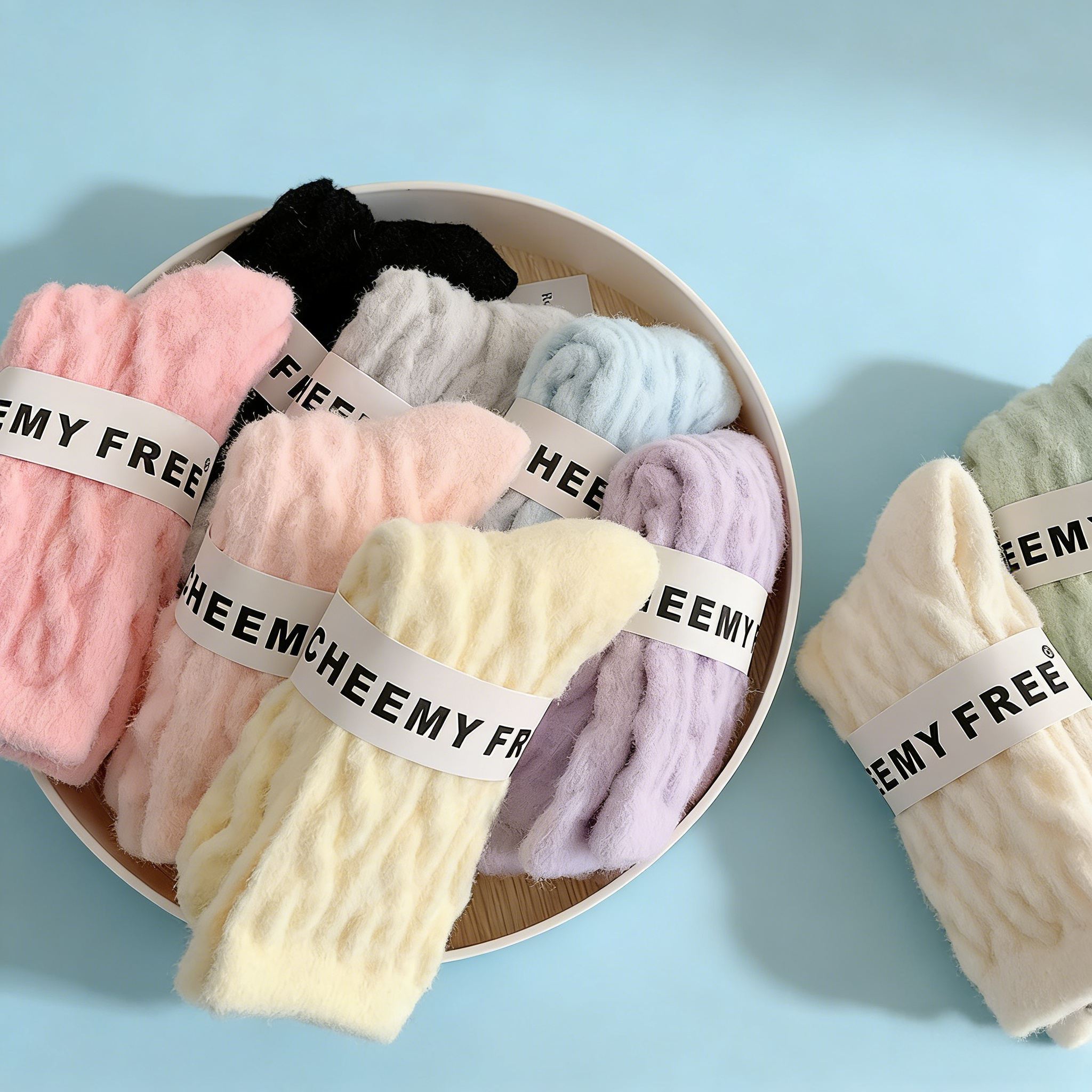 Cozy Thick Plush Hemp-Knit Socks