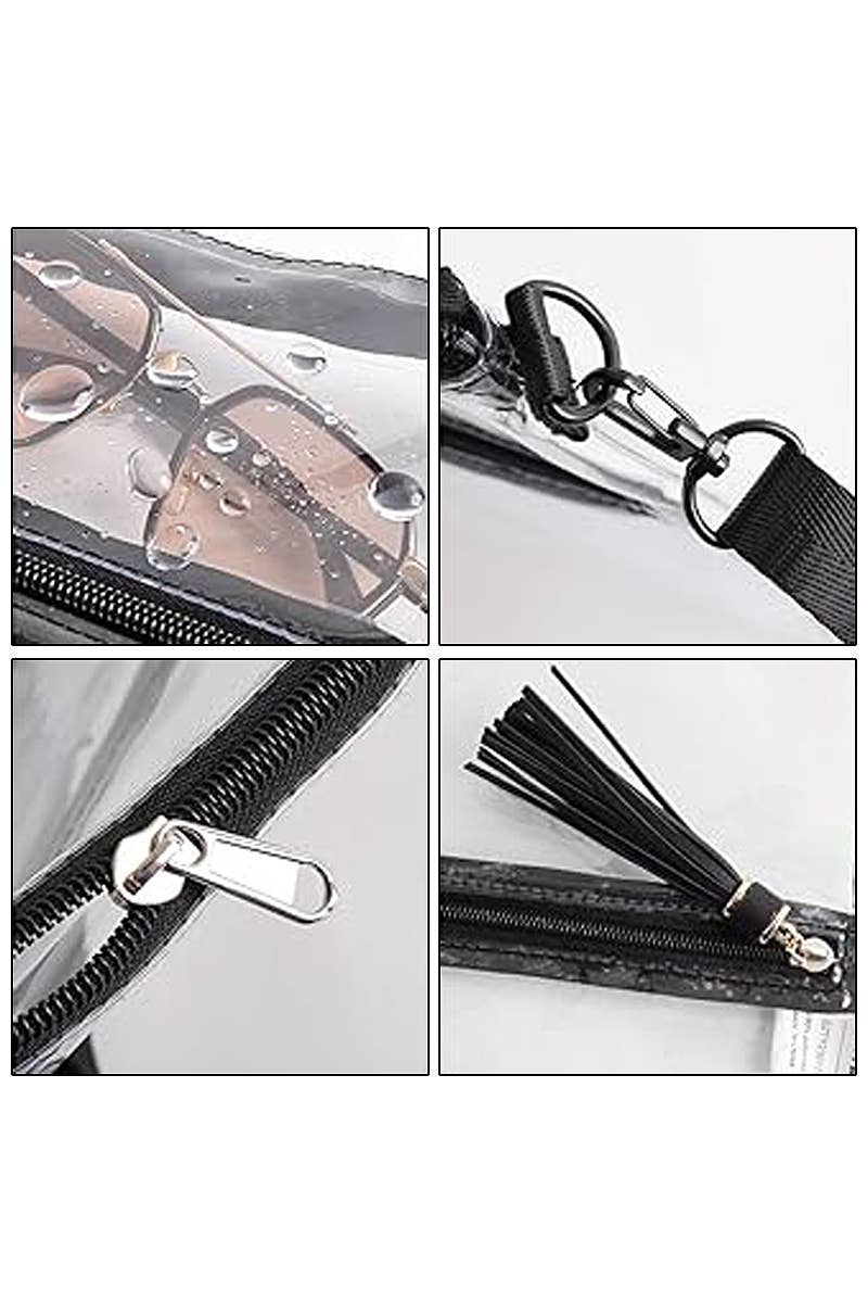 Durable Clear Pvc Crossbody Purse Pouch Bag