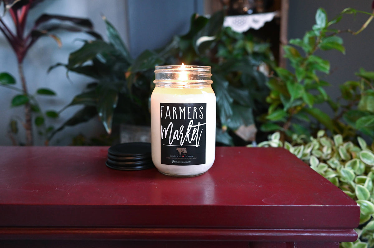 13 oz Mason Jar Candle: Farmers Market