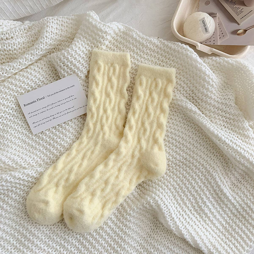 Cozy Thick Plush Hemp-Knit Socks
