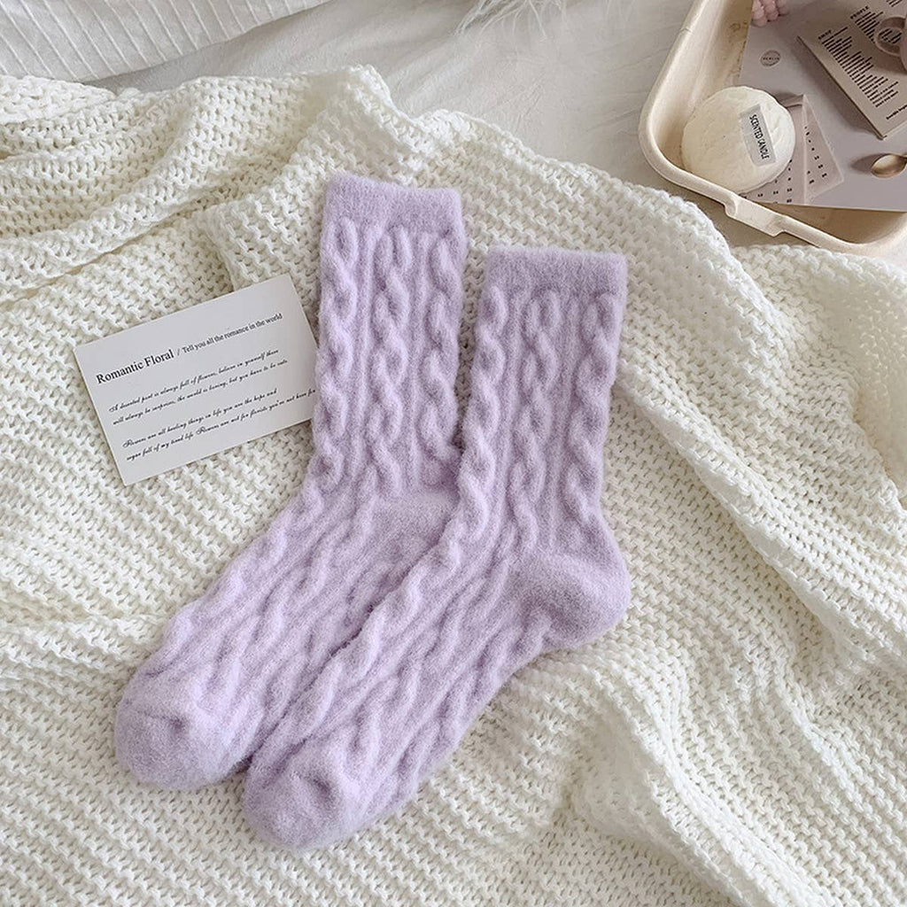 Cozy Thick Plush Hemp-Knit Socks