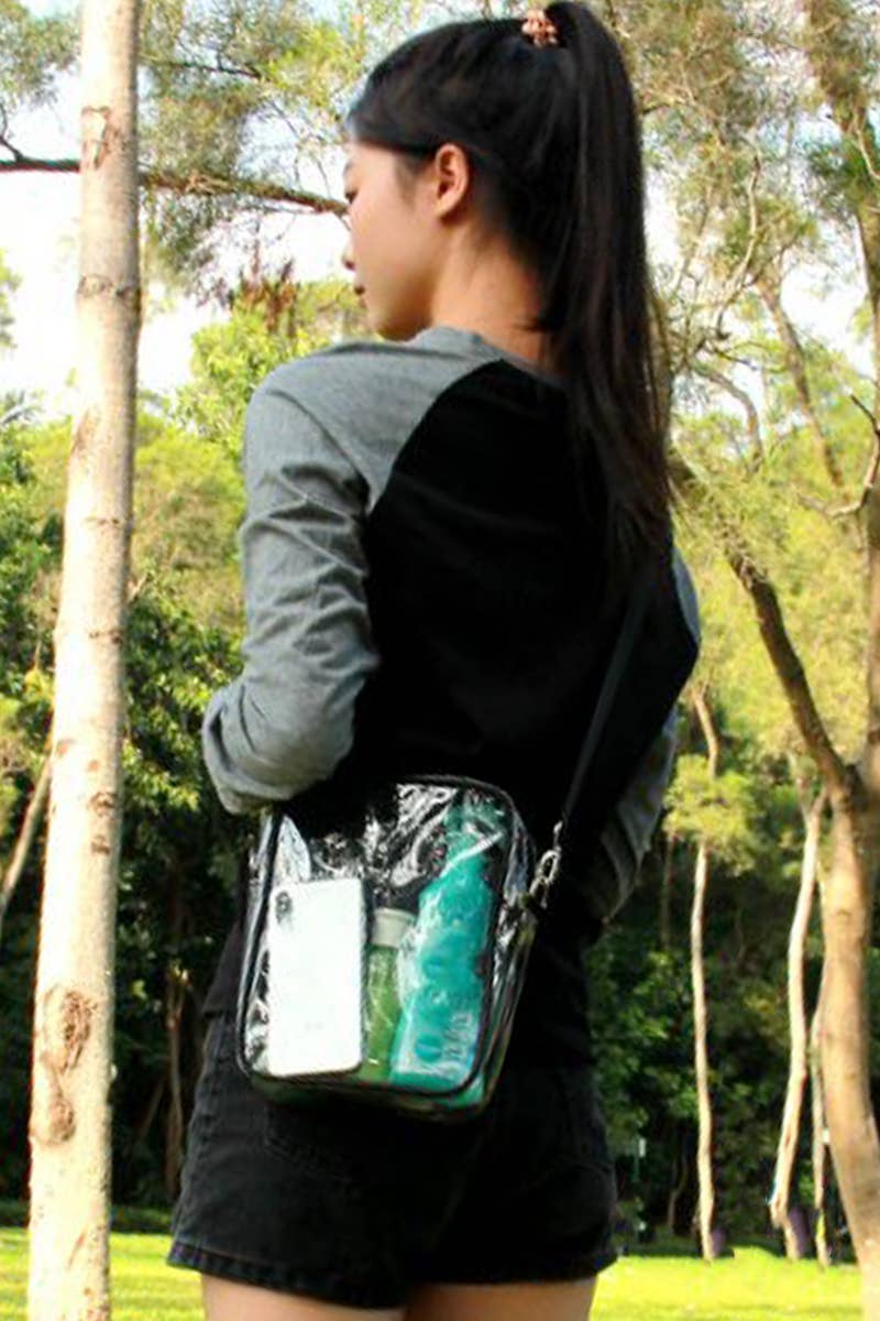 Large Transparent Clear Durable Pvc Messenger Bag