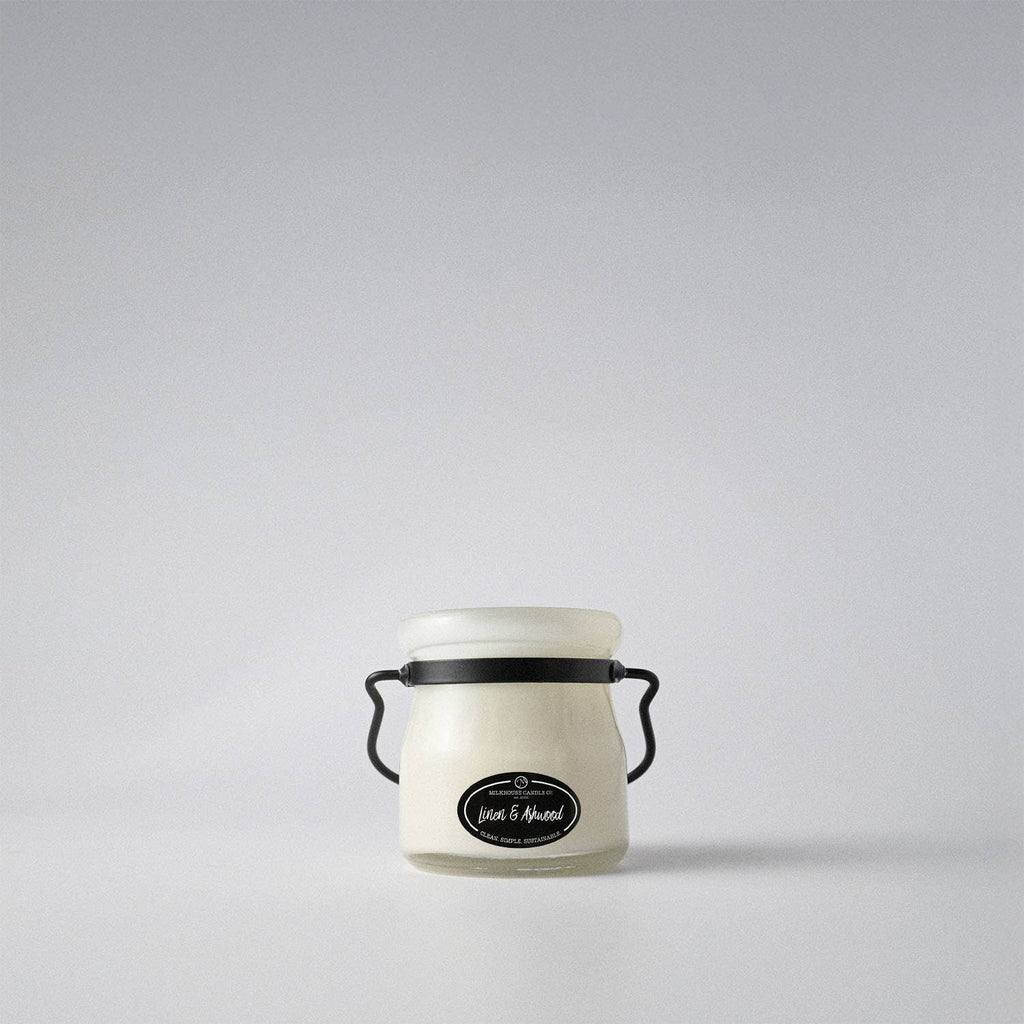 5 oz Cream Jar Candle: Linen & Ashwood