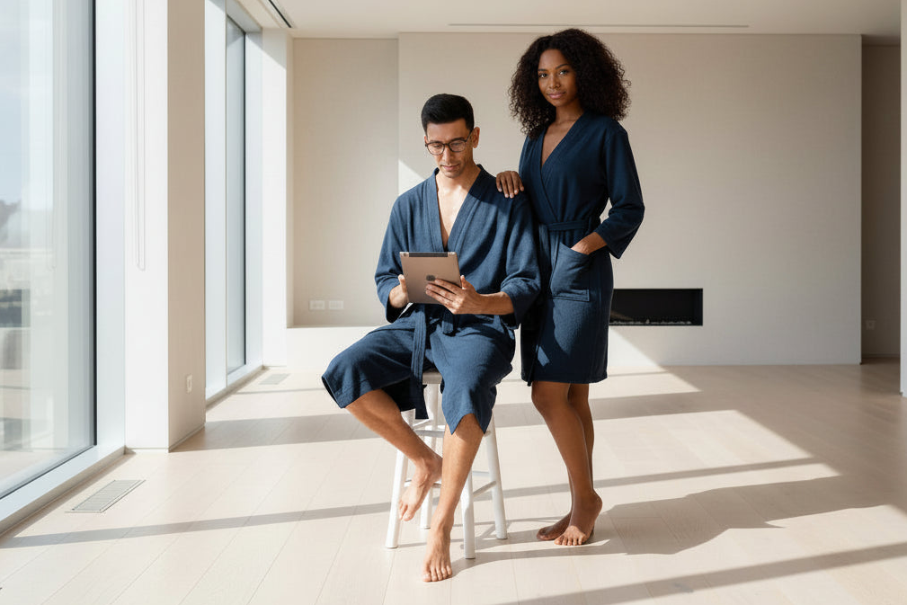 Waffled soft robes for Men and Women