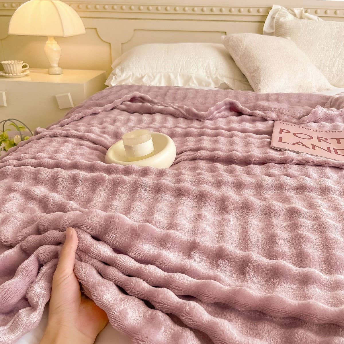 Double-Sided Flannel Coral Fleece Blanket