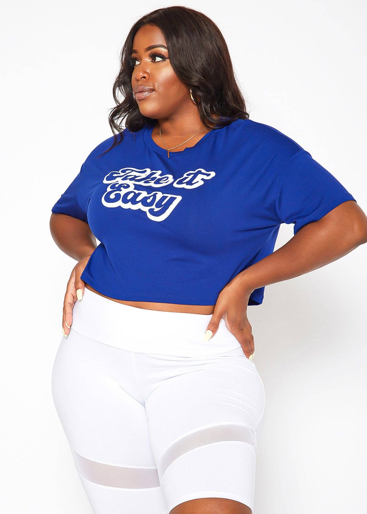 Bellatrix Plus Size Women's Printed Crop Top