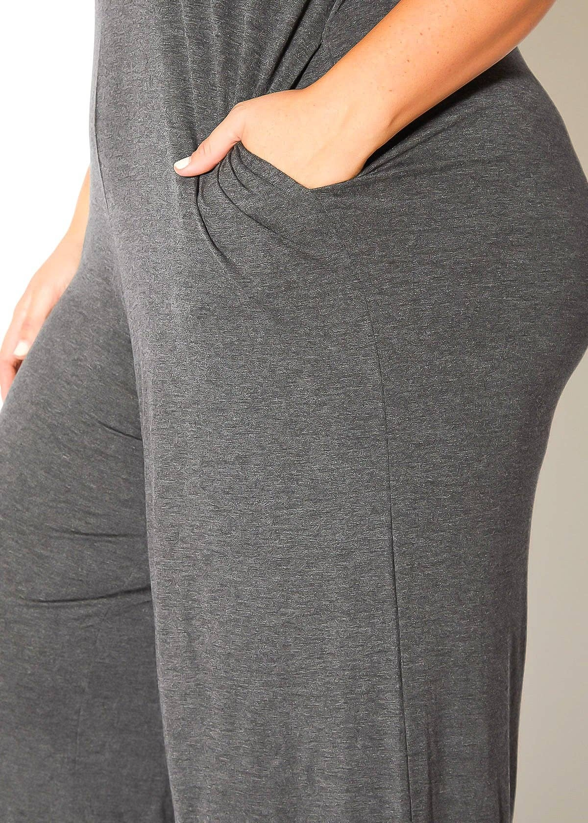 Bellatrix Plus Size Off Shoulder Wide Leg Jumpsuit