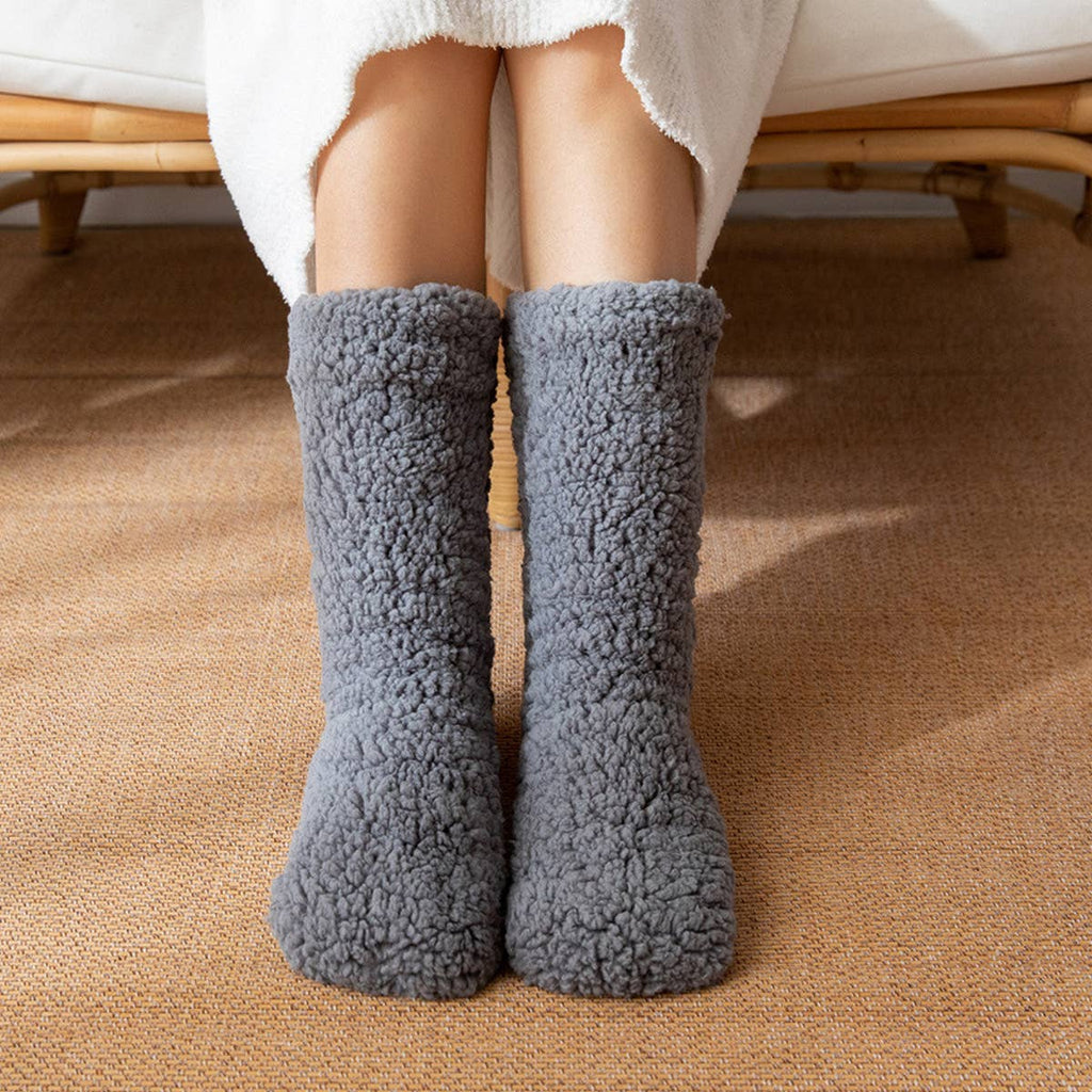 SNUG WARM LEG COVERS PLUSH INDOOR SLIPPERS