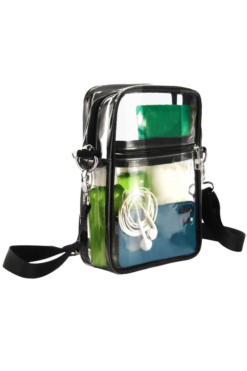 Large Transparent Clear Durable Pvc Messenger Bag