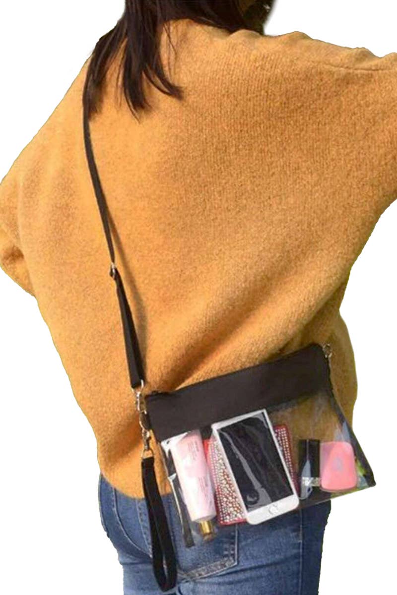 Transparent Clear Durable Pvc Crossbody Clutch Bag