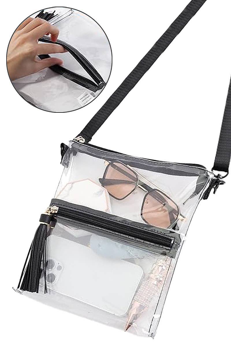 Durable Clear Pvc Crossbody Purse Pouch Bag