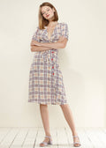 Nurode's Multi Check Button Down Slit Skirt