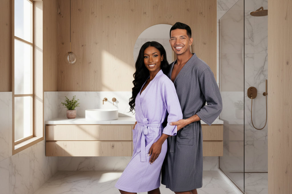 Waffled soft robes for Men and Women